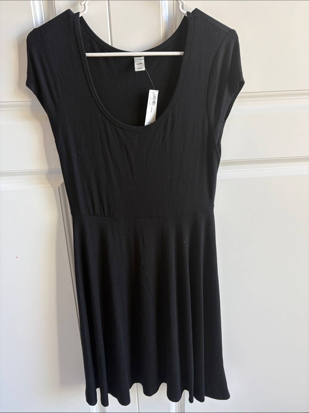 Old Navy Black Scoop Neck Fit-and-Flare Dress